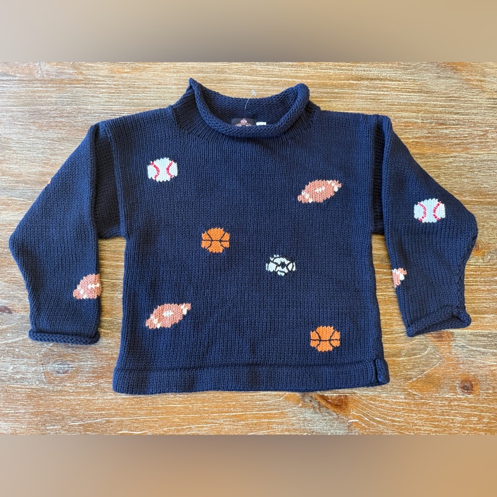 NWOT CHATHAM T. CO FOR KIDS SPORTS ROLL NECK 100% COTTON SWEATER, SIZE 6